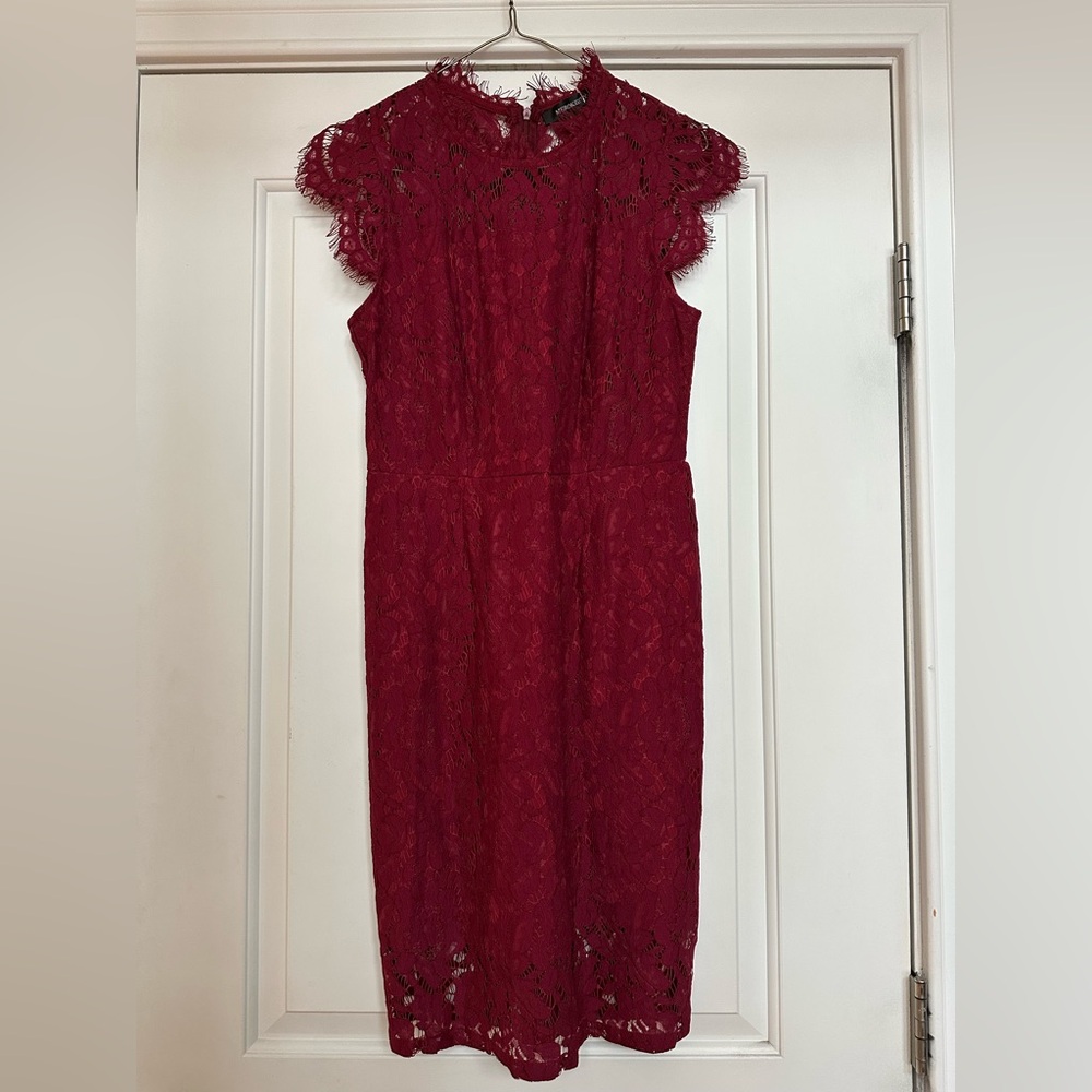 Womens Merokeety Elegant Lace Red Dress NWT